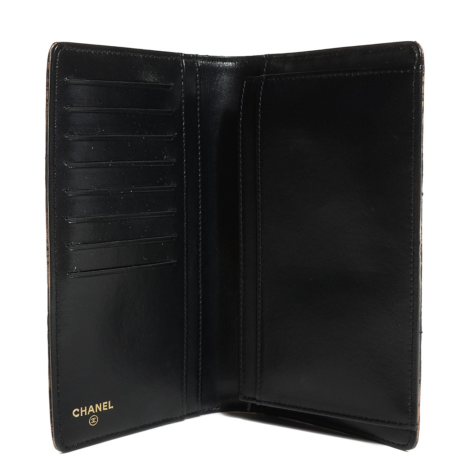 Chanel Python Yen Wallet Black Gold 6 of 9