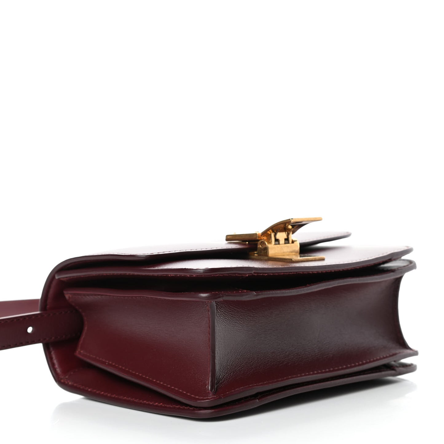 Box Calfskin Small Classic Box Flap Bag Burgundy