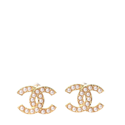 Chanel Pearl CC-Casino Earrings Gold 1 of 6