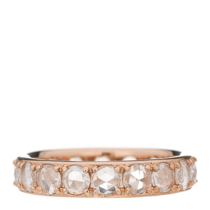 Tiffany 18K Rose Gold Diamond Metro Rose Cut Eternity Band Ring 47 4.25 1 of 5