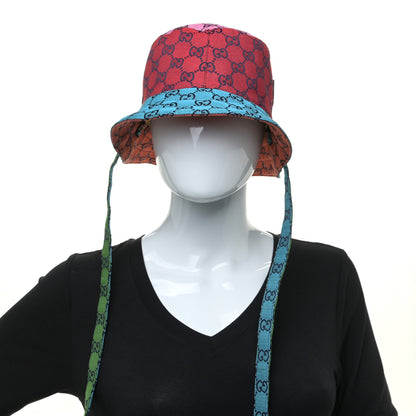 Gucci Monogram Multicolor Reversible Bucket Hat Yellow Multicolor 10 of 14