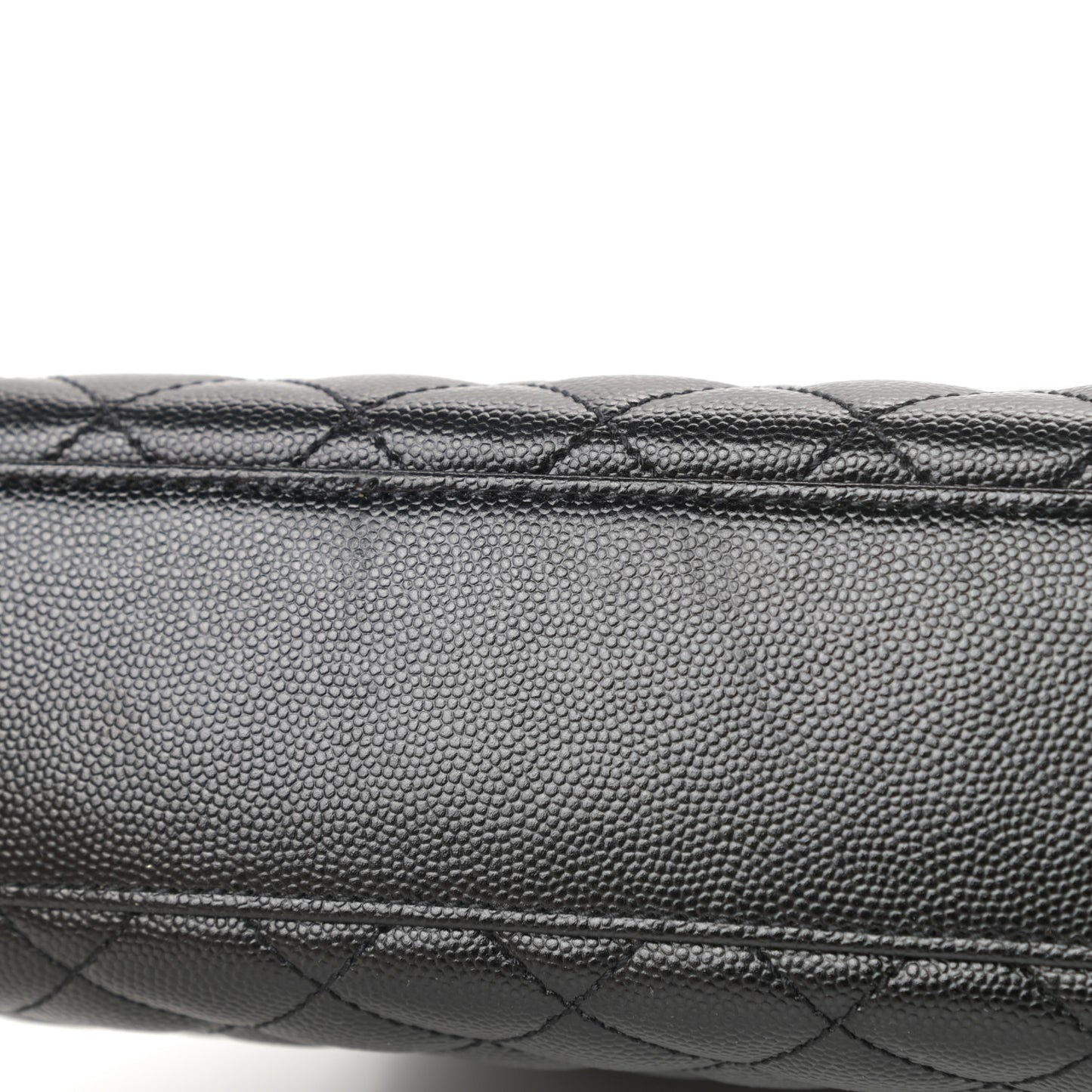 Grain De Poudre Textured Mixed Matelasse Large Triquilt Monogram Monochrome Satchel Black