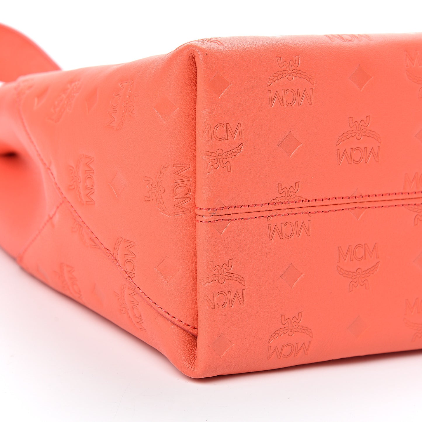 Calfskin Ottomar Monogram Medium Klara Hobo Hot Coral