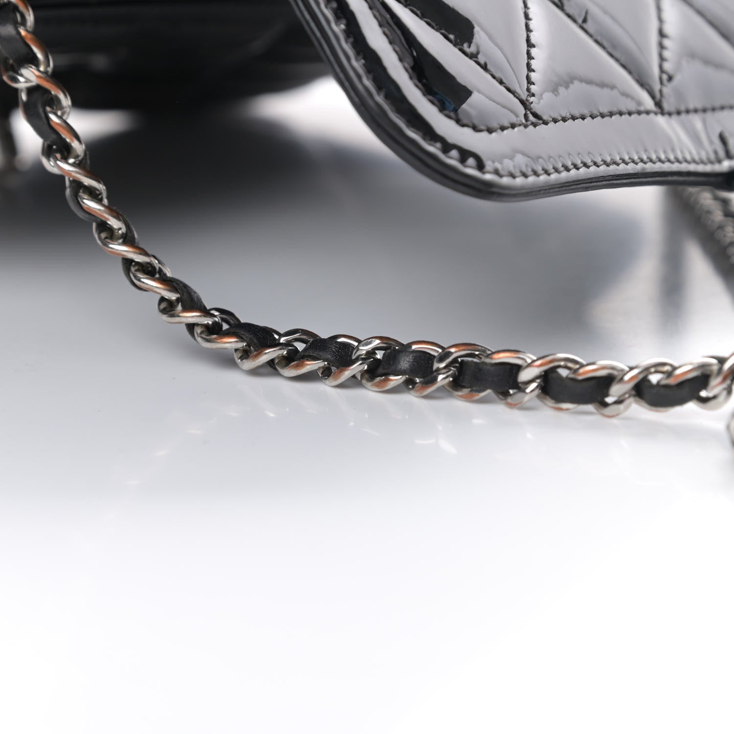 Chanel Patent Quilted Small Coco Shine Flap Black 14 of 15