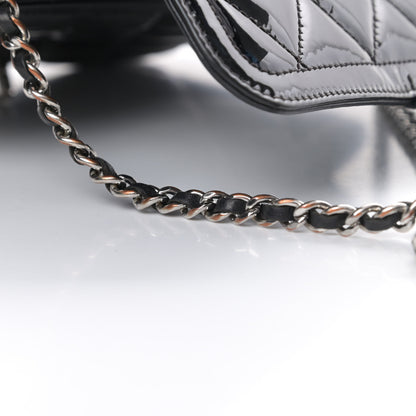 Chanel Patent Quilted Small Coco Shine Flap Black 14 of 15