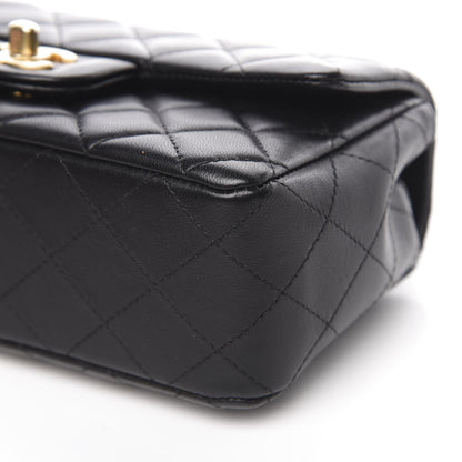 Chanel Lambskin Quilted Mini Rectangular Flap Black 9 of 12