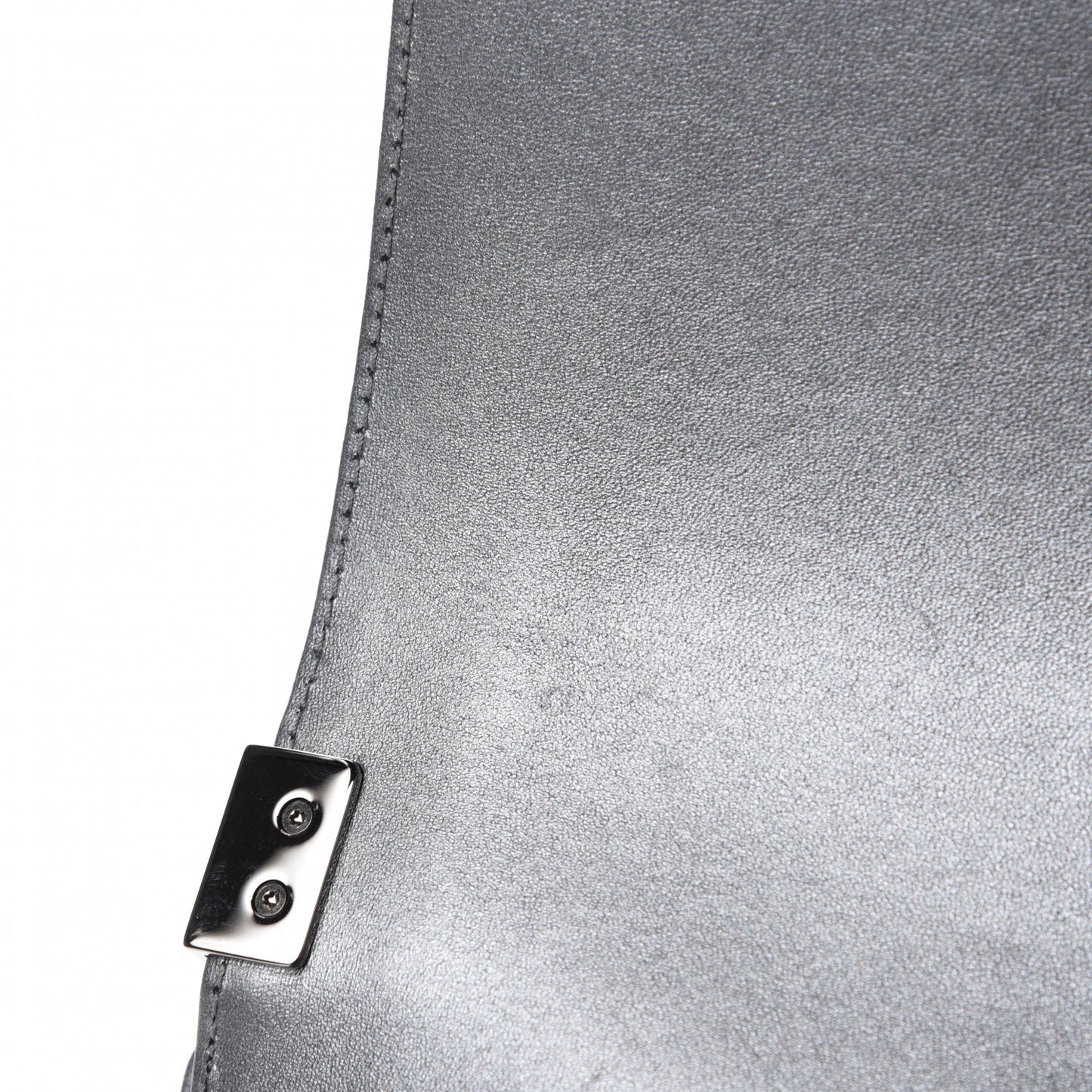 Tweed Metallic Lambskin Medium Boy Flap Silver