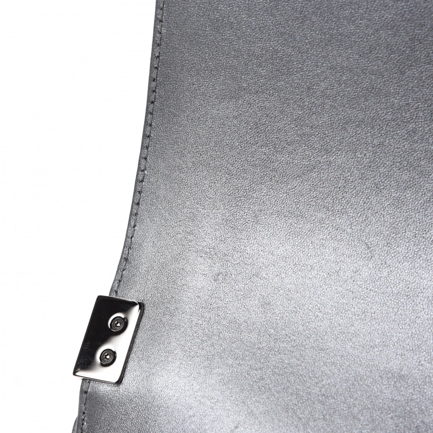 Chanel Tweed Metallic Lambskin Medium Boy Flap Silver 10 of 14