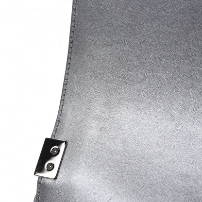 Chanel Tweed Metallic Lambskin Medium Boy Flap Silver 10 of 14