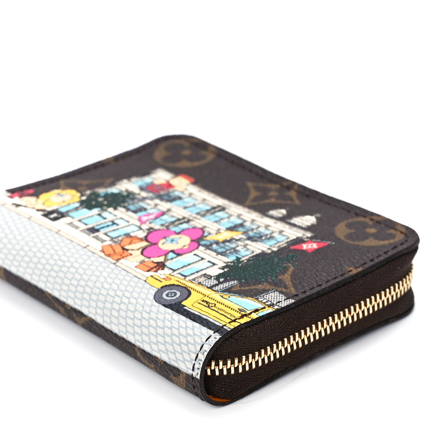Louis Vuitton Monogram 2022 Christmas Animation New York Soho Zippy Coin Purse Yellow 10 of 11