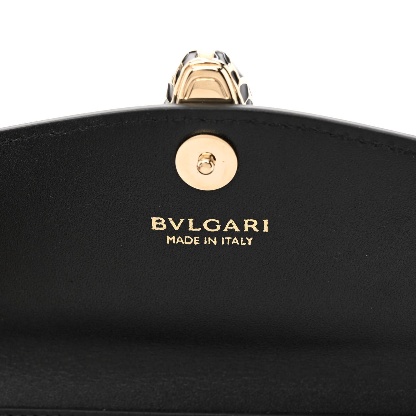 Metallic Serpenti Forever Chain Wallet Dark Blue