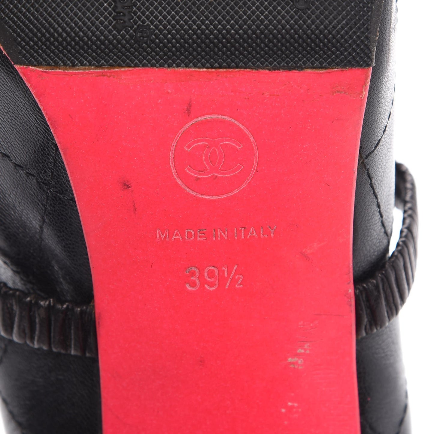 Calfskin Quilted Cambon Pumps 39.5 Black White