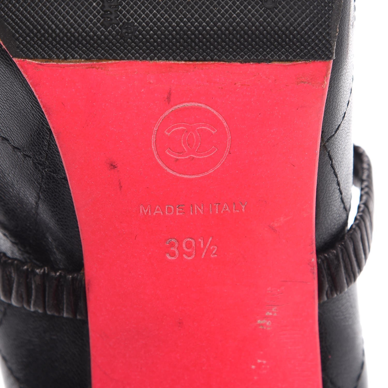 Chanel Calfskin Quilted Cambon Pumps 39.5 Black White 7 of 14