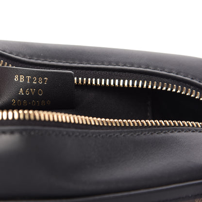 Fendi Glazed Fabric Vitello Century FF 1974 Stamp Patch Camera Case Mogano Panna Black 9 of 9