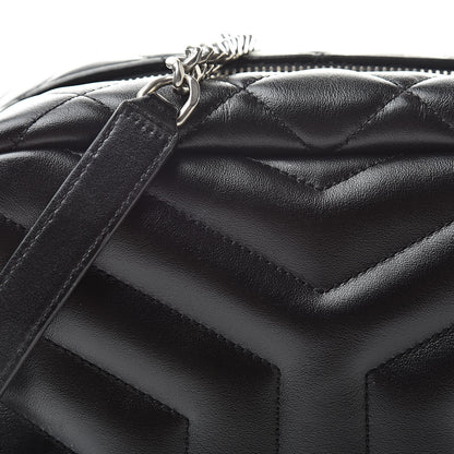 Saint Laurent Calfskin Y Quilted Monogram Small Loulou Bowling Bag Black 8 of 11