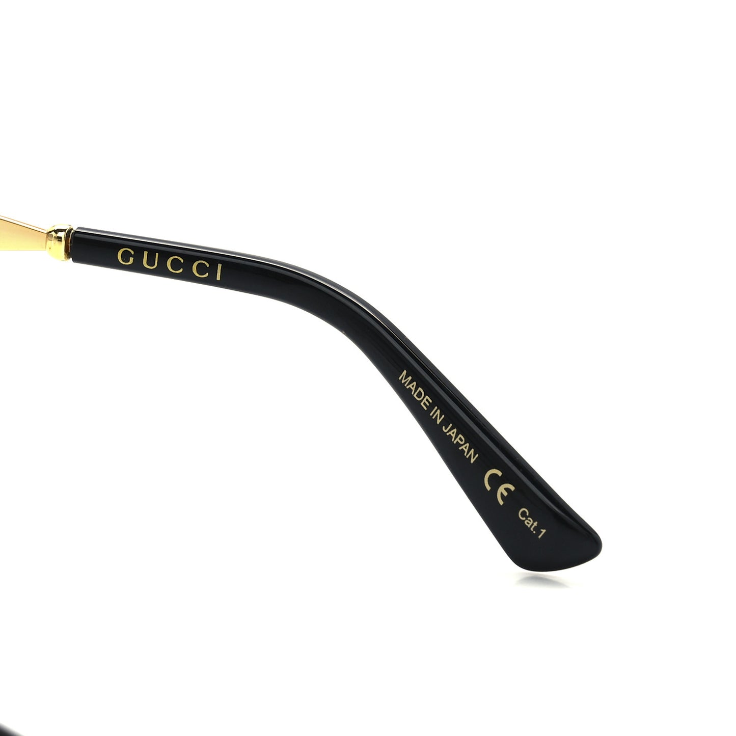 Metal Round Frame GG0595S Sunglasses Gold Black