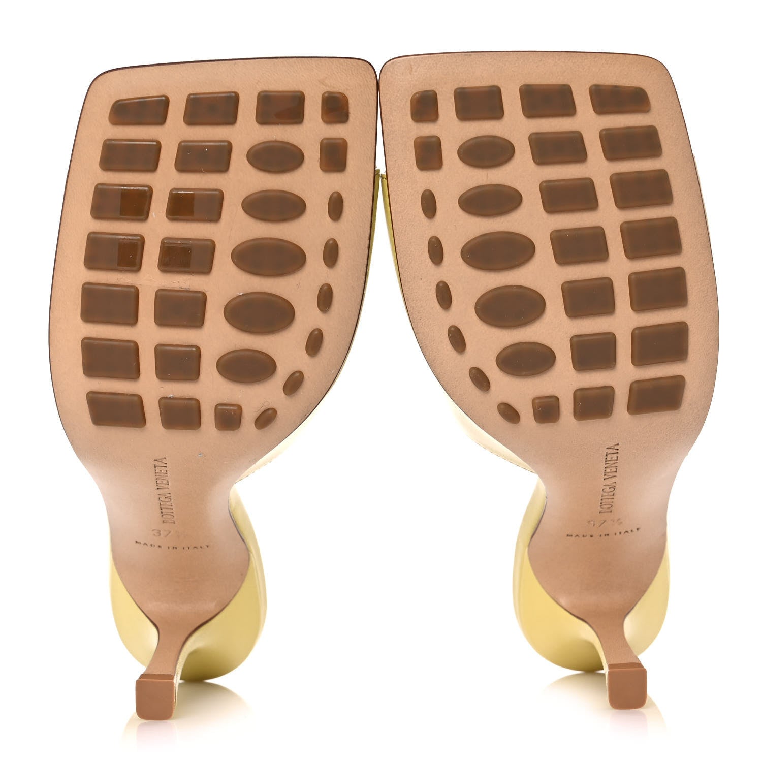 Bottega Veneta Lambskin Stretch Mule Sandals 37.5 Pear 5 of 10