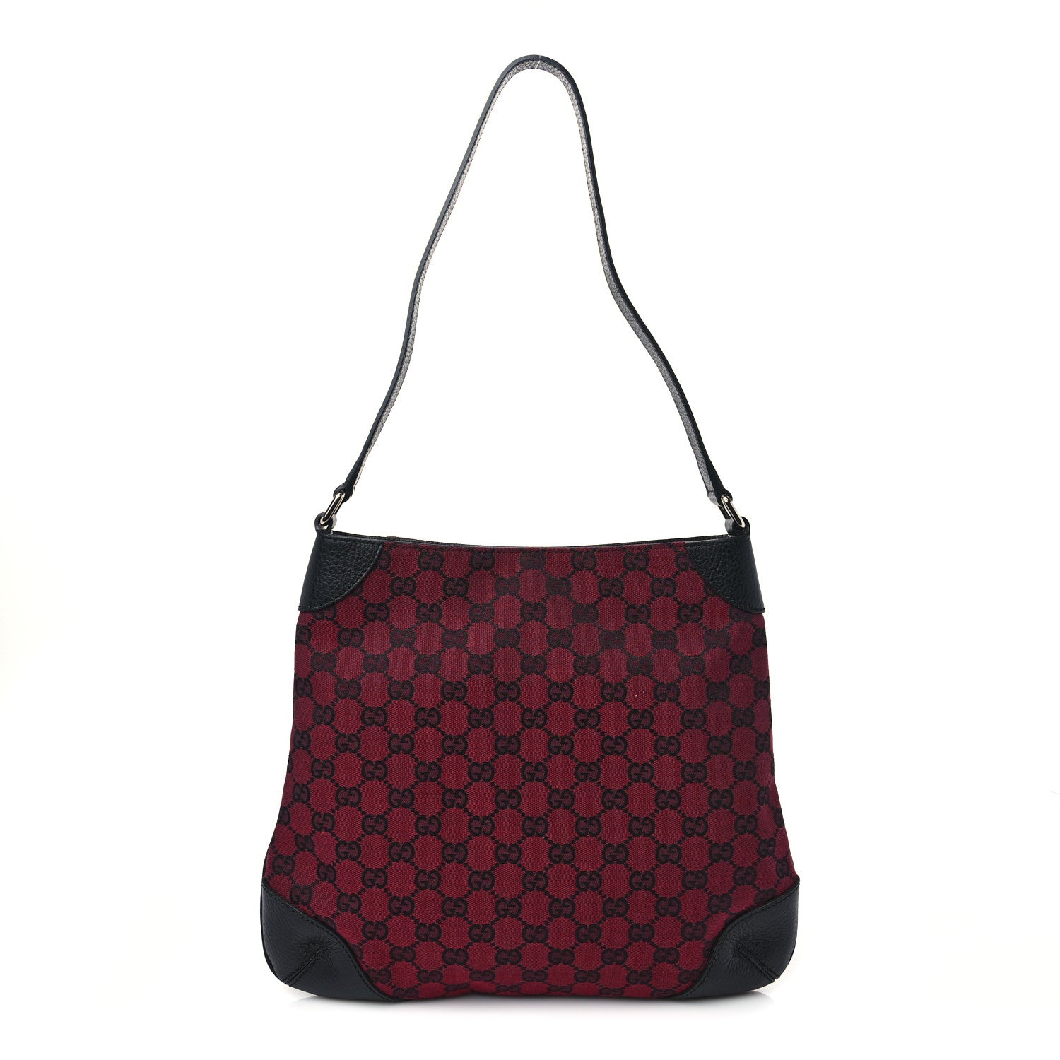 Gucci Nylon Monogram Signature Hobo Shoulder Bag Red 1 of 8