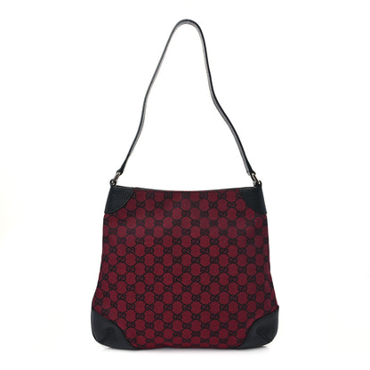 Gucci Nylon Monogram Signature Hobo Shoulder Bag Red 1 of 8