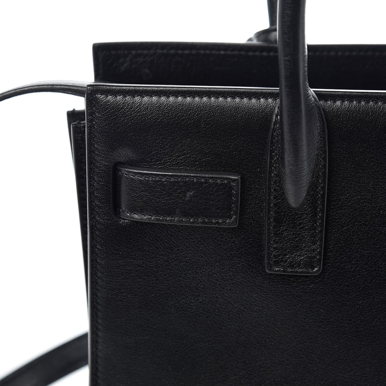 Saint Laurent Calfskin Crystal Embellished Nano Sac de Jour Black 10 of 17