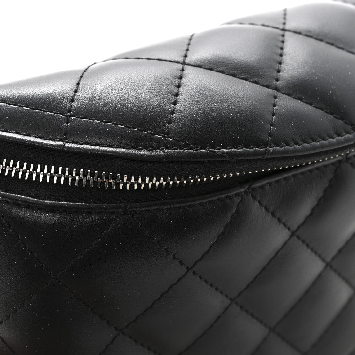 Chanel Calfskin Quilted Waist Belt Bag Black 12 of 15