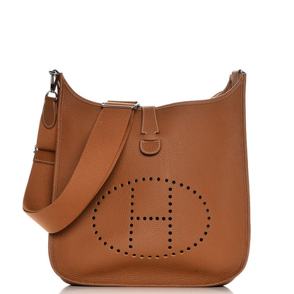 Hermes Taurillon Clemence Evelyne III GM Gold 1 of 8