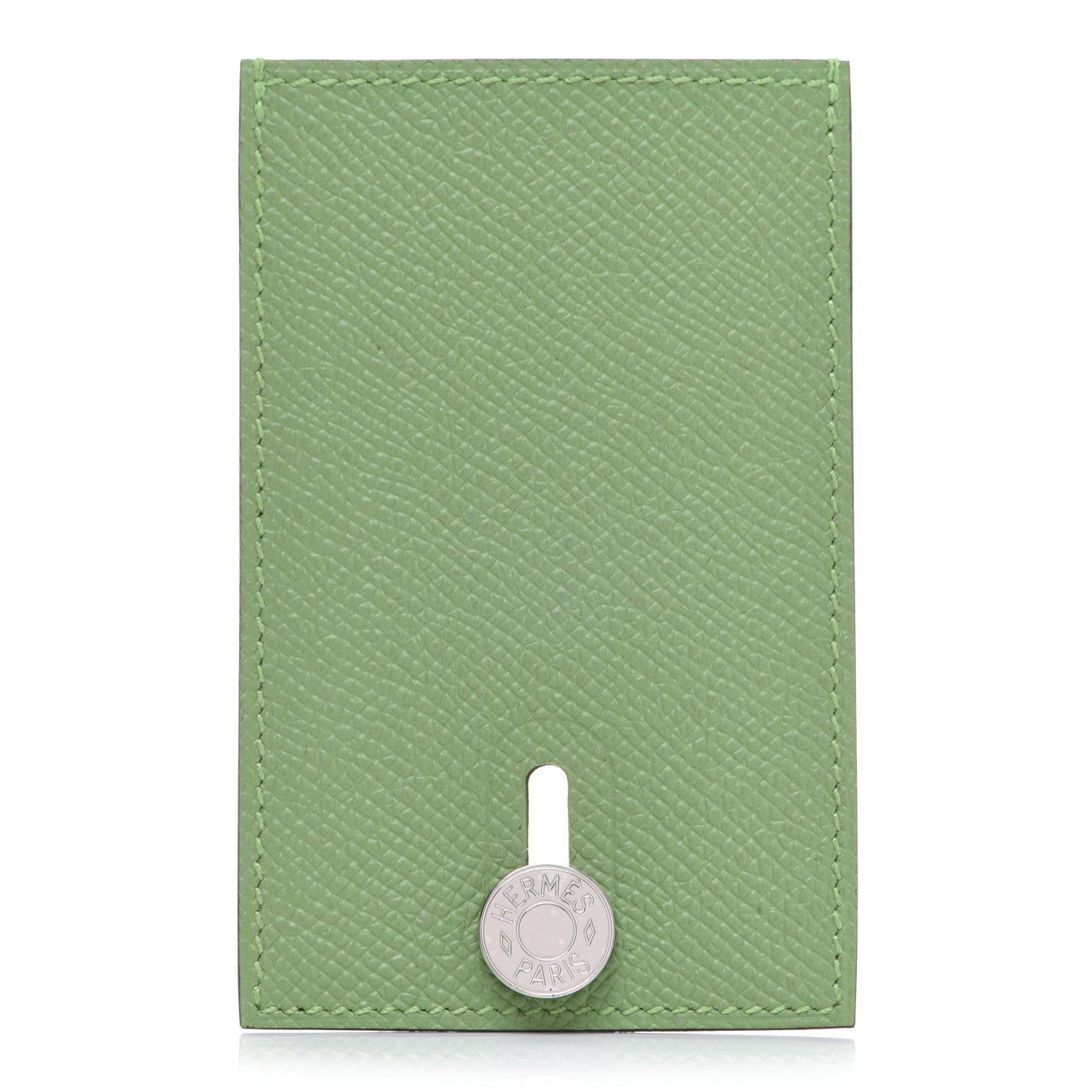 Hermes Epsom Diabolo Card Holder Case Vert Criquet 1 of 8