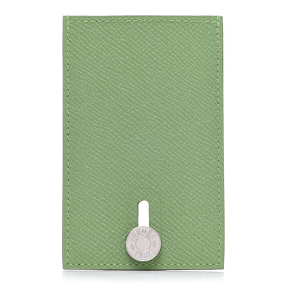 Hermes Epsom Diabolo Card Holder Case Vert Criquet 1 of 8
