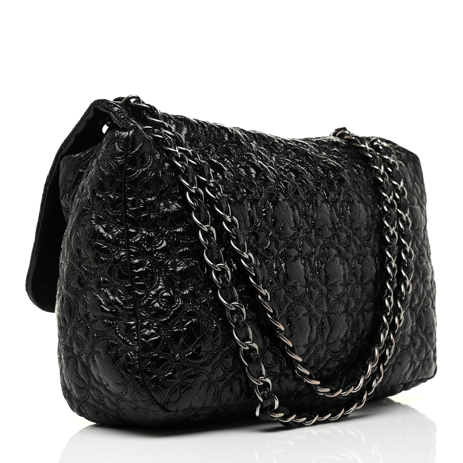 Chanel Vinyl Rock In Moscow Single Flap Black 3 of 18
