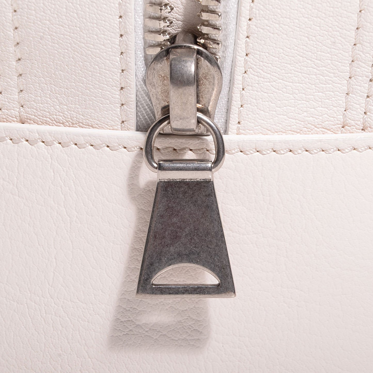 Smooth Calfskin PS13 Small Bi-Color Satchel Caramel White