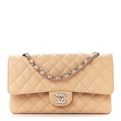 Chanel Caviar Quilted Medium Double Flap Beige Clair 1 of 11