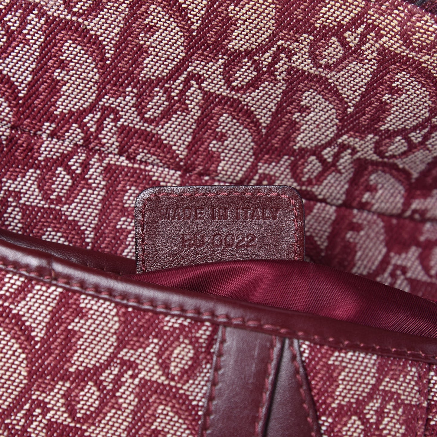 Monogram Saddle Bag Burgundy