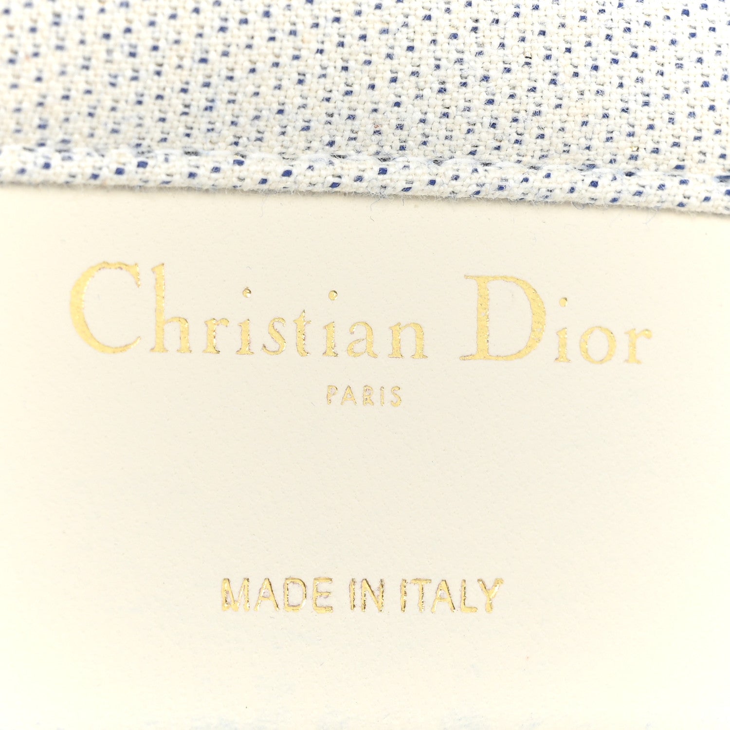 Christian Dior Canvas Print Cruise Tote Ivory Blue 6 of 8