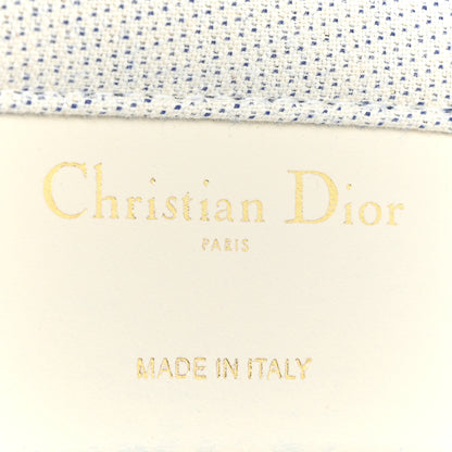 Christian Dior Canvas Print Cruise Tote Ivory Blue 6 of 8