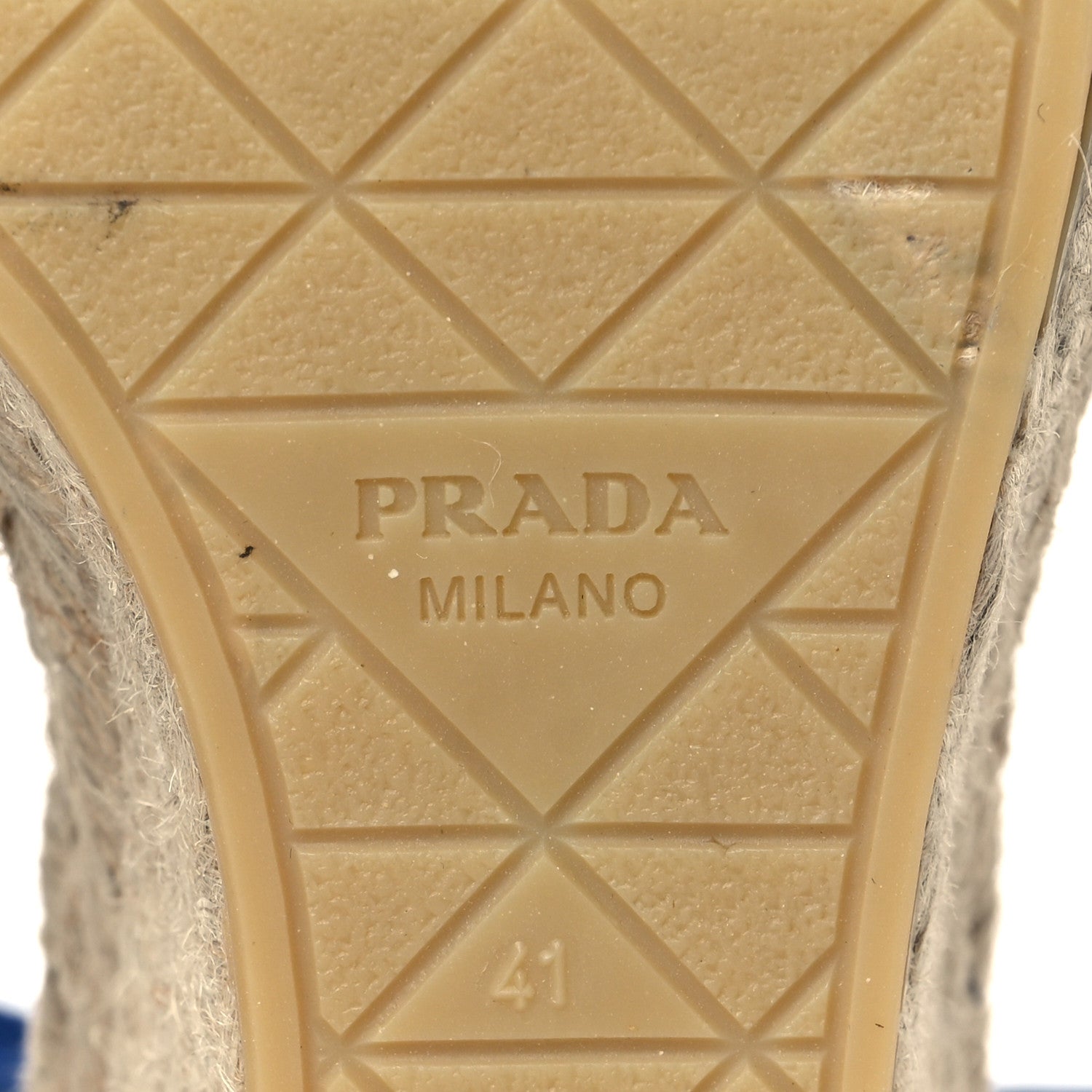 Prada Linen Ankle Wrap Wedge Espadrilles 41 Light Blue 6 of 10