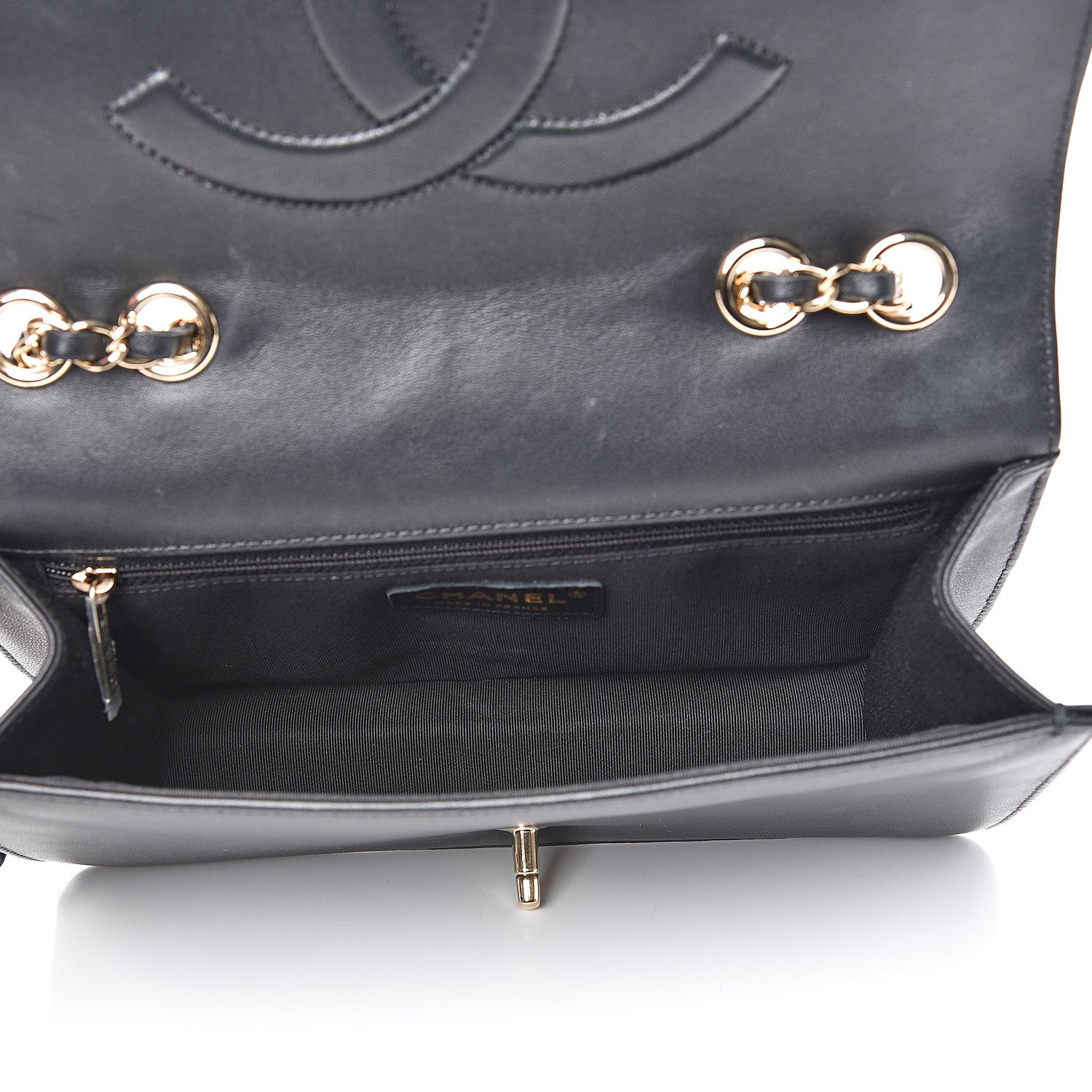 Chanel Lambskin Chevron Quilted Flap Black 4 of 13