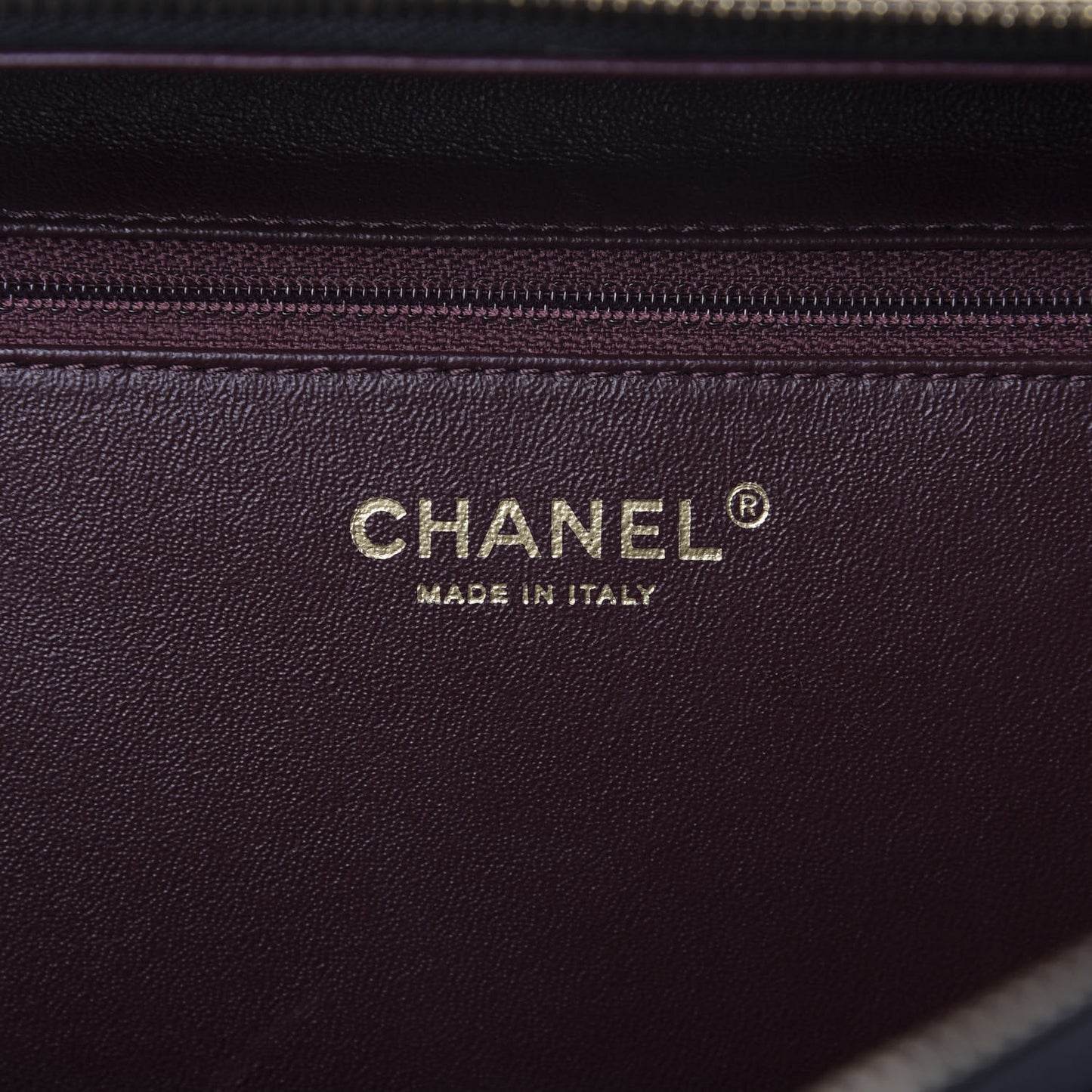 Lambskin Quilted Large Trendy CC Bowling Bag Black