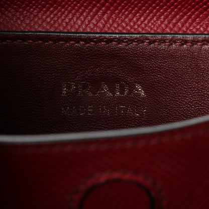 Prada Saffiano Cuir Medium Double Bag Cerise 6 of 16