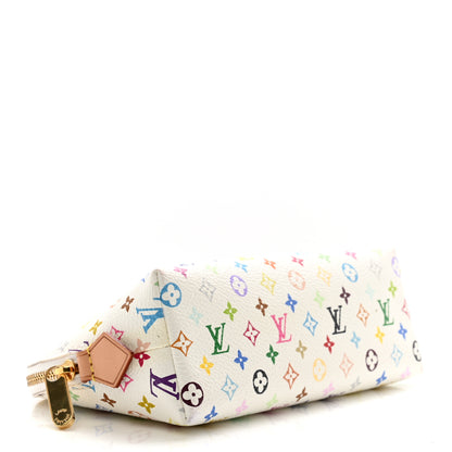Louis Vuitton Monogram Multicolor Cosmetic Pouch White Litchi 4 of 7
