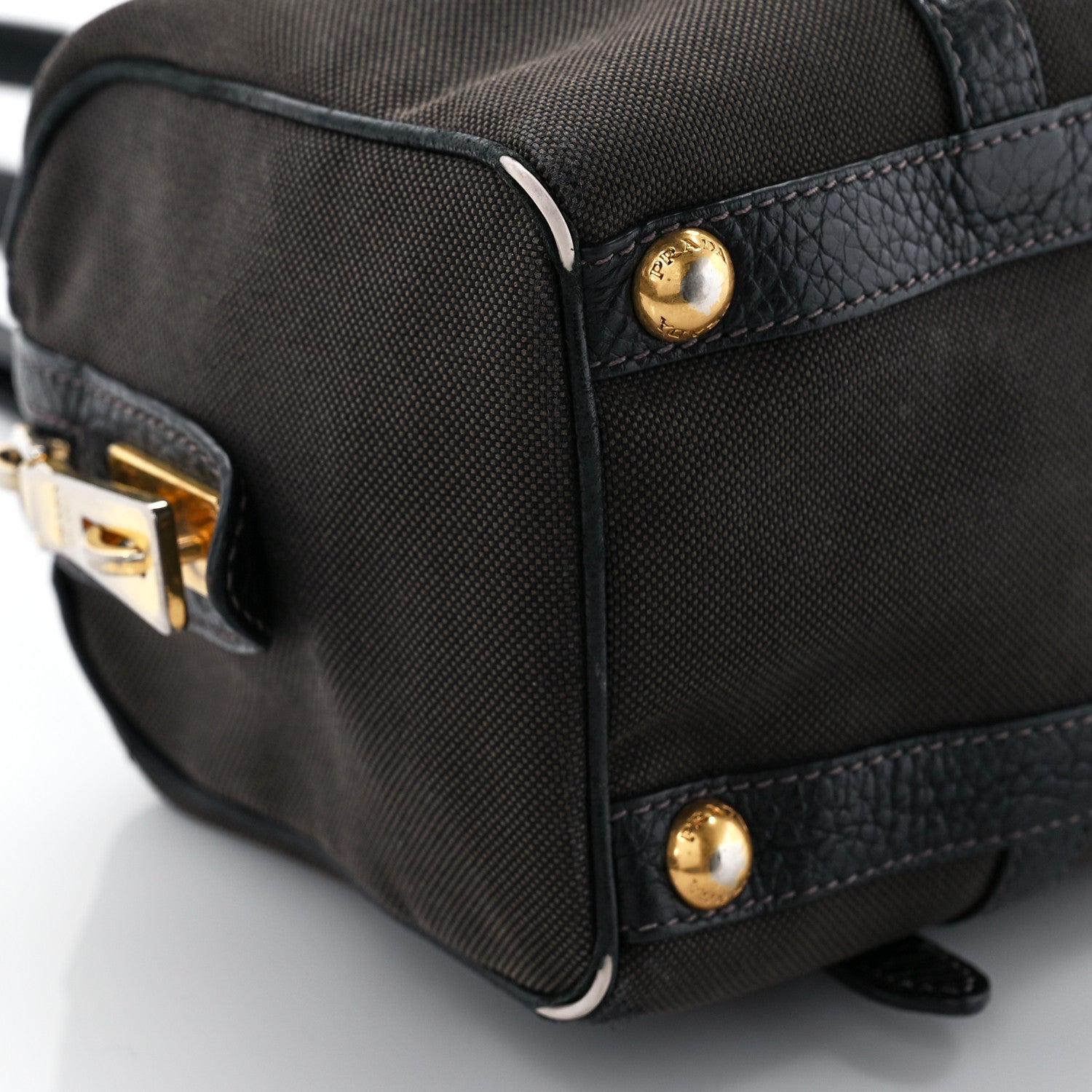 Prada Jacquard Logo Shoulder Bag Moro Black 6 of 7