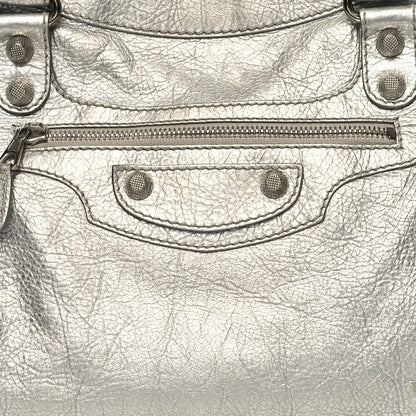 Balenciaga Metallic Agneau Giant 12 Silver Hardware City Gris Aluminum 9 of 14