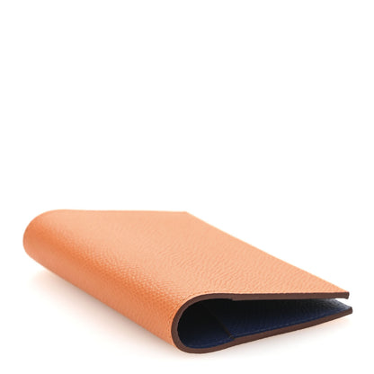 Hermes Epsom Verso Globe Trotter Agenda Cover PM Orange Bleu Saphir 4 of 8