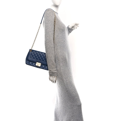 Chanel Lambskin Quilted Large Chic With Me Flap Navy 2 of 11