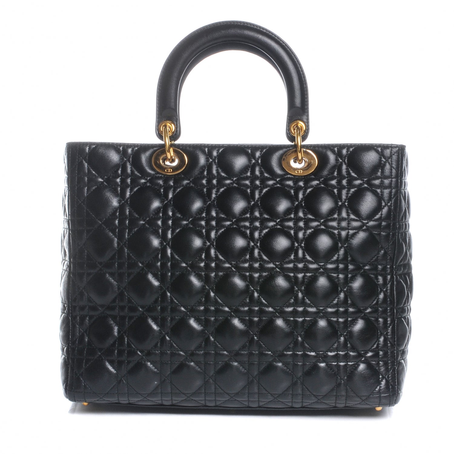 Christian Dior Lambskin Cannage Large Lady Dior Black 3 of 8