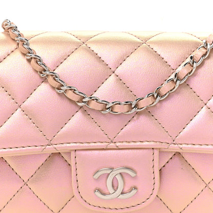 Chanel Iridescent Calfskin Quilted Glasses Case With Chain Pink 9 of 11
