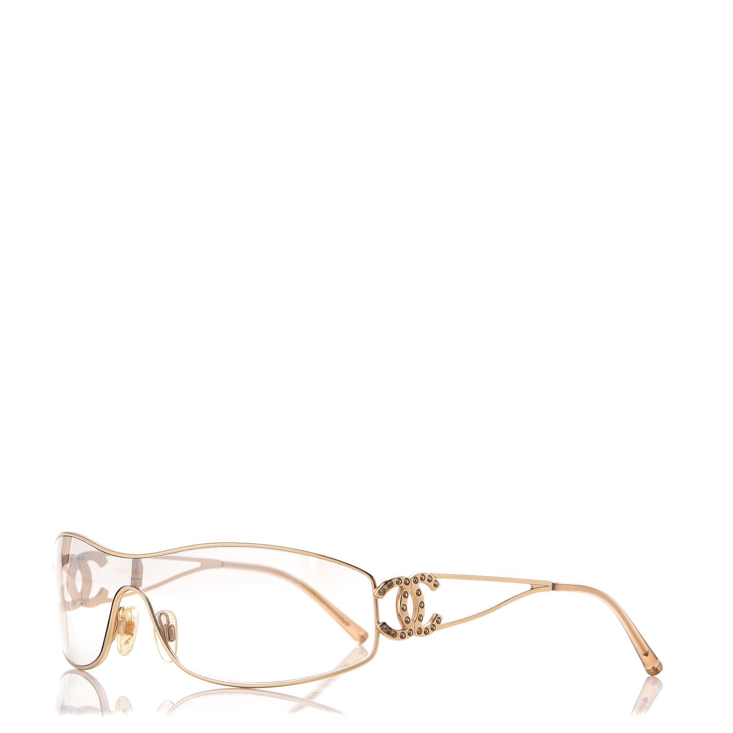 Chanel Crystal CC Logo Sunglasses 4073-B Gold 273277 – FASHIONPHILE