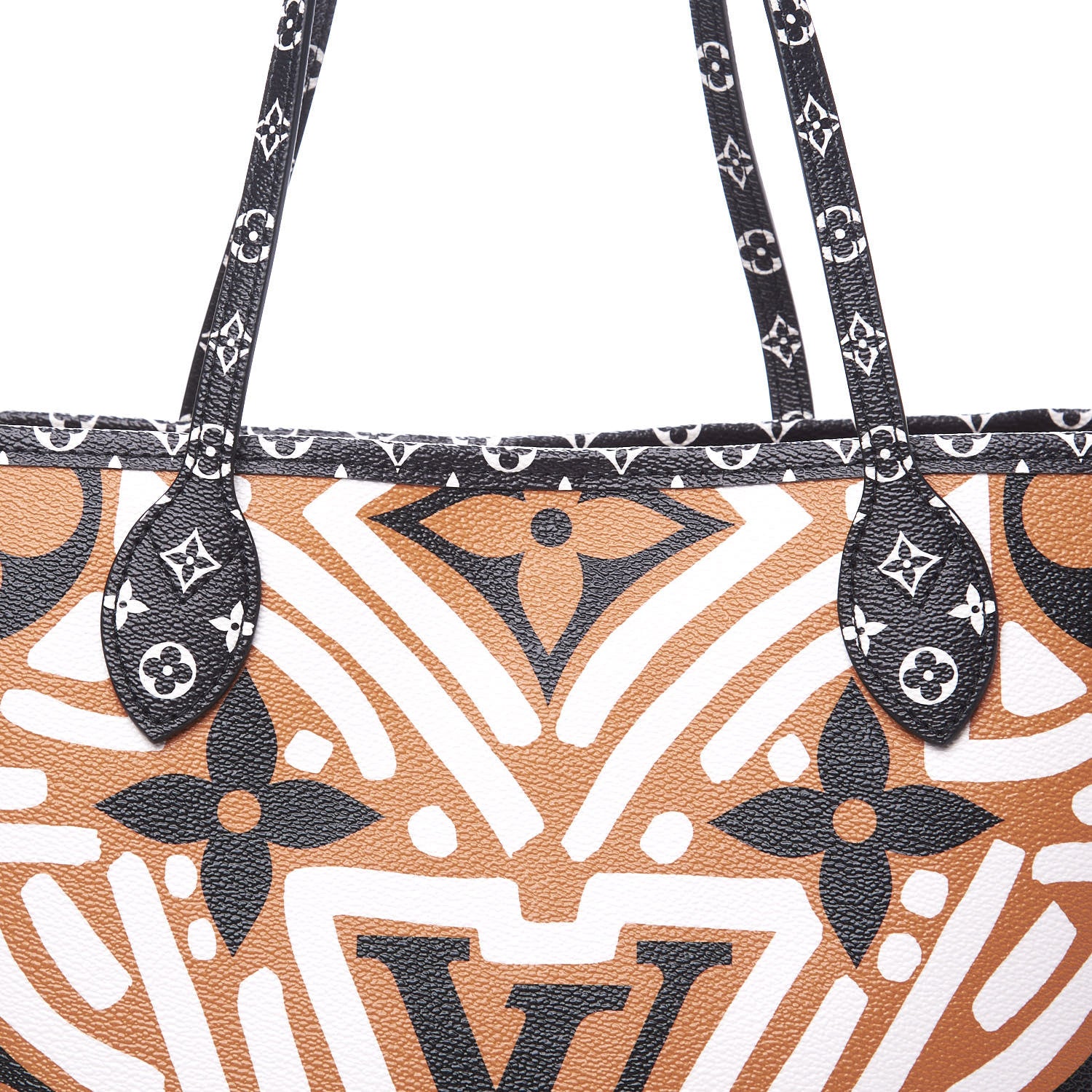 Louis Vuitton Monogram Giant Crafty Neverfull MM Creme Caramel 9 of 9