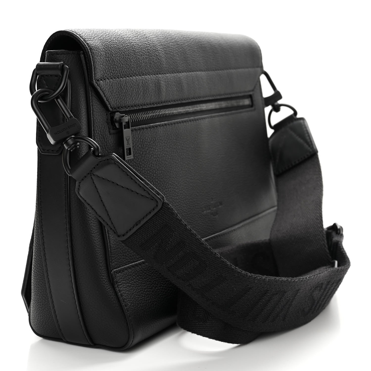 Louis Vuitton Calfskin Aerogram Takeoff Messenger Black 3 of 10