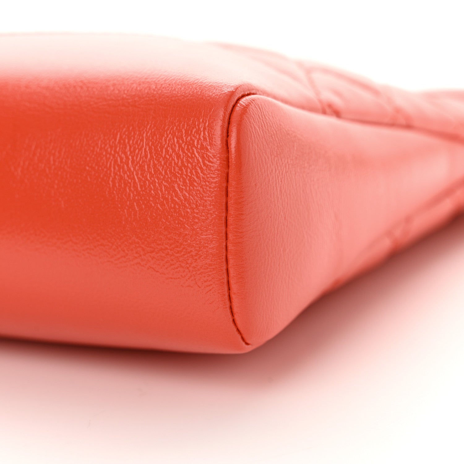 Chanel Shiny Lambskin Quilted Mini 31 Shopping Bag Orange 10 of 10