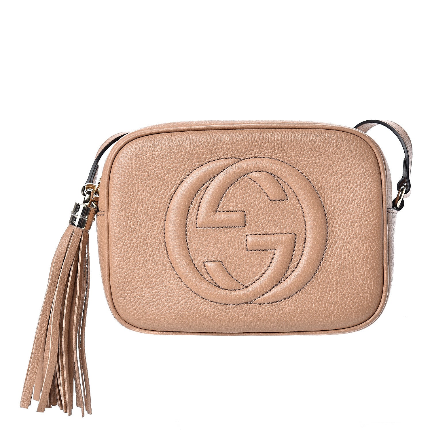 Gucci Pebbled Calfskin Small Soho Disco Bag Camelia 1 of 9